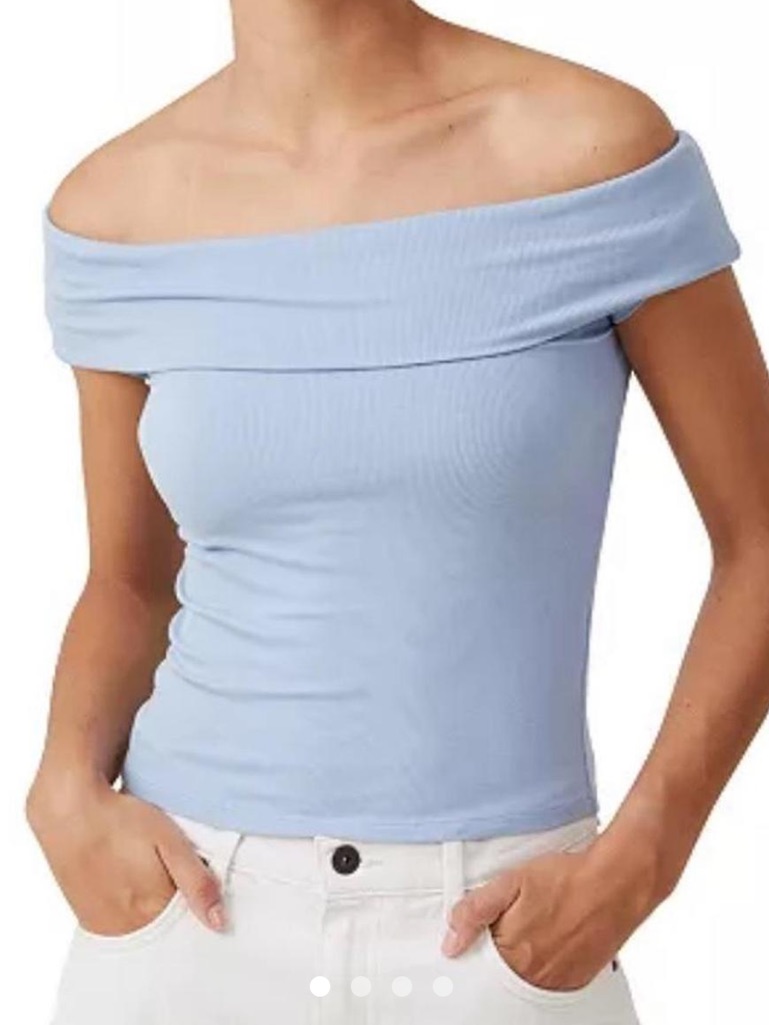 Cotton On Blue Off The Shoulder Top